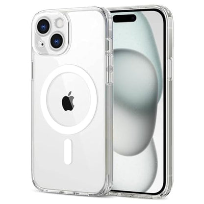 I&H for iPhone 15 6.1 inch Case Crystal Clear Non-Yellowing, Shockproof, Anti-Scratch, Transparent Hard Back Cover with Soft Bumper - size: For iPhone 15