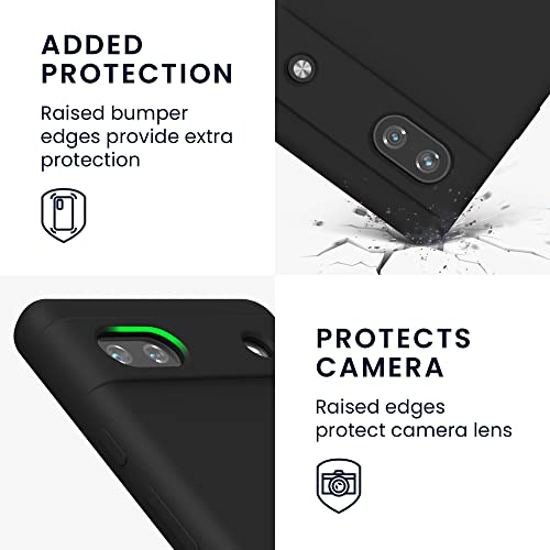 kwmobile Case Compatible with Google Pixel 6a Case - TPU Silicone Phone Cover with Soft Finish - Black Matte - color: black matte, size: Pixel 6a