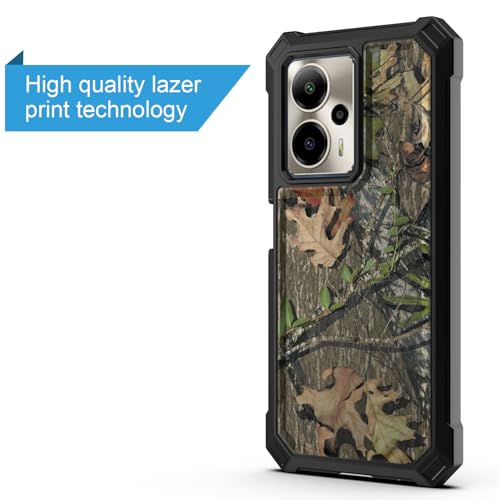 for Cricket Outlast 5G 2024 Case (SN509C),AT&T Motivate Pro 5G (SN509A) w/[Built-in Screen Protector] Dual Layer Shockproof [Military-Grade][Full-Body] Protective Cover Women Man Hunt Tree Camo Leaf - color: BLD IN TREE BROWN