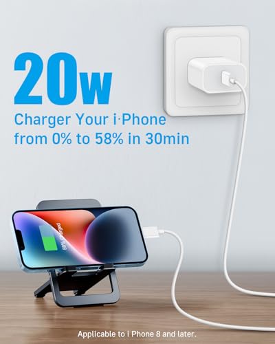 CXX 10FT iPhone 14/13/12 Charger 20W Fast Charging [MFi Certified] - color: White, size: 10FT