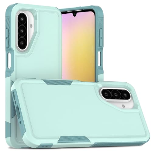 for Samsung Galaxy A17 Case: Dual Layer Protective Heavy Duty Cell Phone Cover Shockproof Rugged with HD Screen Protector - Military Protection Bumper Tough for Samsung Galaxy A17 5G 2026, Mint Green - color: Mint Green (PC) + Mint Green (TPU)