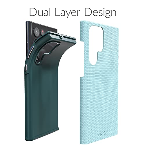 Crave Galaxy S22 Ultra Case, Shockproof Protection Dual Layer Case for Samsung Galaxy S22 Ultra 5G (6.8 inch) - Aqua - color: Aqua, size: Galaxy S22 Ultra