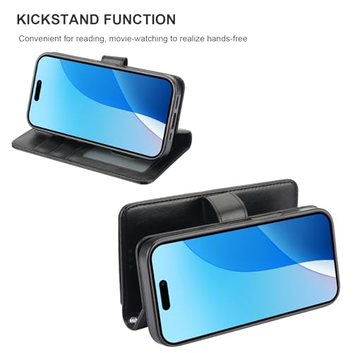 Bocasal for MagSafe Wallet Case Card Holder for iPhone 16, Black - color: Black for MagSafe