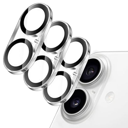 JETech Camera Lens Protector for iPhone 16/16 Plus, 3-Pack | 9H Tempered Glass, HD Clear, Anti-Scratch Protection, Night Shot Compatible, Case-Friendly - size: iPhone 16 / 16 Plus