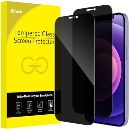 JETech Privacy Screen Protector for iPhone 12/12 Pro, 2-Pack - size: iPhone 12/12 Pro