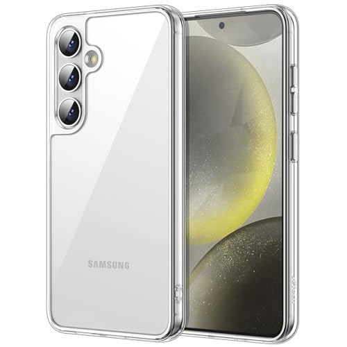 JETech Case for Samsung Galaxy S24, Anti-Yellowing, Clear | Shockproof Protection, Scratch Resistant Hard PC Back, Durable Transparent TPU Bumper - color: Clear, size: Galaxy S24