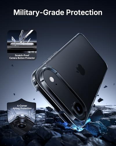 NIMASO for iPhone Air Case Clear, Military Grade Shockproof Drop Protection, Non-Yellowing Slim Thin Phone Cover for iPhone Air, Clear - size: iPhone Air 6.5 inch
