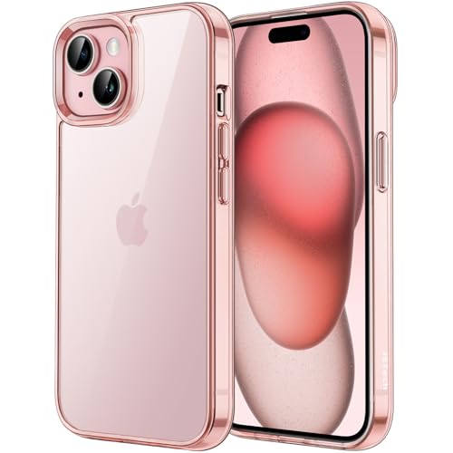 JETech Case for iPhone 15 Plus 6.7-Inch, Non-Yellowing Shockproof Phone Bumper Cover, Anti-Scratch Clear Back (Pink) - color: Pink, size: iPhone 15 Plus