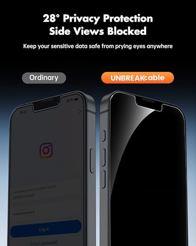 UNBREAKcable Privacy Screen Protector for iPhone 16e, 2-Pack - size: iPhone 16e