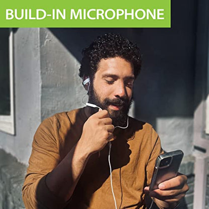 Avantree E171 - AUX 3.5mm Wired Earbuds with Microphone & Volume Control - color: White, size: Standard, style: AUX 3.5mm