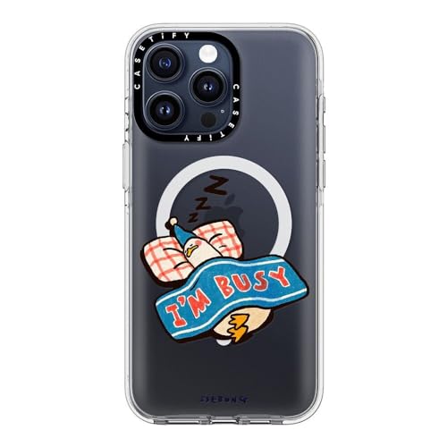 CASETiFY for iPhone 15 Pro Max Case - Impact Clear Compatible with MagSafe | Not Yellowing | 6.6 ft. 3X Military Grade Drop Protection | I'm so busy | Clear - color: I'm so busy, size: Iphone 15 Pro Max (6.7")