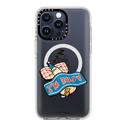 CASETiFY for iPhone 15 Pro Max Case - Impact Clear Compatible with MagSafe | Not Yellowing | 6.6 ft. 3X Military Grade Drop Protection | I'm so busy | Clear - color: I'm so busy, size: Iphone 15 Pro Max (6.7")