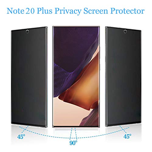 Galaxy Note 20 Ultra Privacy Screen Protector [Enhanced Adhesive] Flexible Film [Support Fingerprint Unlock], Anti-Spy, Anti-Scratch Soft Film for Samsung Note 20 Ultra 5G - size: for Samsung Galaxy Note 20 Ultra