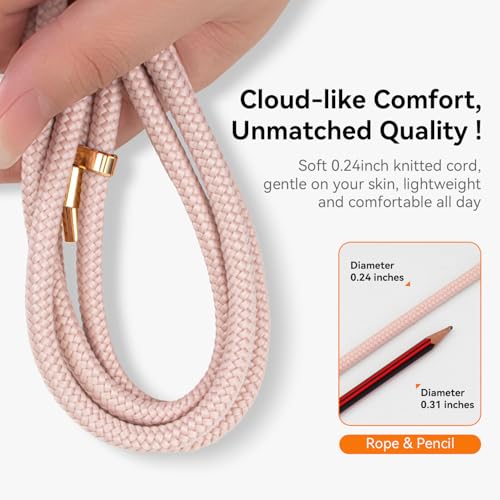 2 Pads Phone Lanyard Adjustable Crossbody Cell Phone Neck Strap - color: Pink Colorful