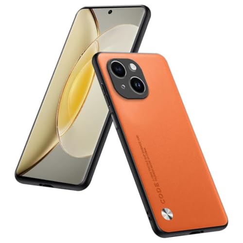 Phone Case Compatible with Smartphone, Compatible with iPhone 15 (6.1"), Protective Cover in PU Leather - Orange - color: Orange, size: iPhone15
