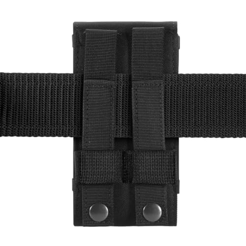 Urvoix MOLLE Cell Phone Pouch, Heavy Duty Tactical Belt Phone Holster | Belt Phone Holder Fits MOLLE Backpacks, Vests & Gear for Outdoor EDC, Water-Resistant Nylon Phone Bag with Hook Loop Closure - color: Black