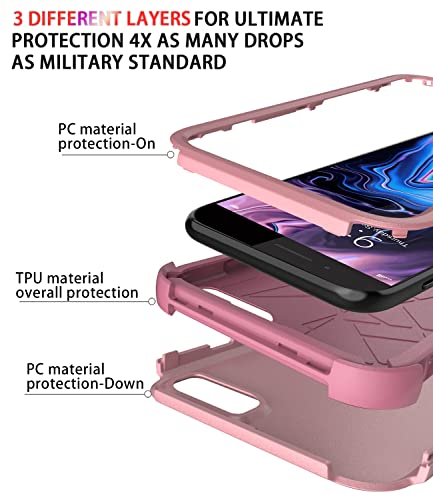 Diverbox for iPhone 8 Plus Case, iPhone 7 Plus Case [Shockproof] [Dropproof] [Dust-Proof],Heavy Duty Protection Phone Case Cover for Apple iPhone 8 Plus & 7 Plus (Pink) - color: Pink