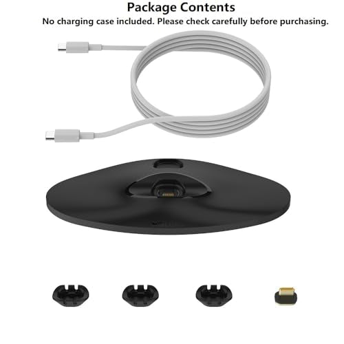 HiBloks Magnetic USB-C Charging Dock for Ray-Ban Meta Glasses Charger Case