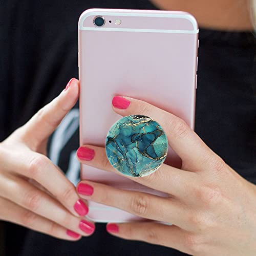 6 Pack Cellphone Phone Grip and Smartphones Stand, Collapsible Cell Phone Expanding Holder for Phone - Blue Green Black Rose Gold Purple Marble, LJ005