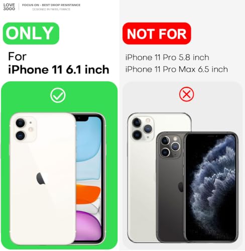 LOVE 3000 Designed for iPhone 11 Case Premium Silicone, Black - color: Black, size: iPhone 11 6.1inch