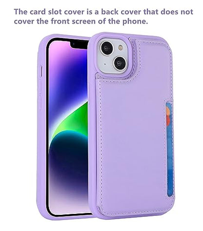 iCoverCase Compatible with iPhone 14 Case with Card Holder, Wallet Case for Women Men RFID Blocking PU Leather Protective Phone Case 6.1 Inch (Light Purple) - color: Light Purple