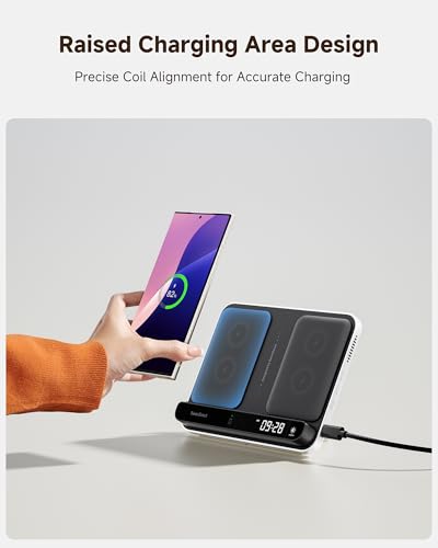 Dual Wireless Charger for Galaxy S26/S25/S24/S23, for Samsung Watch 8/7/5/4