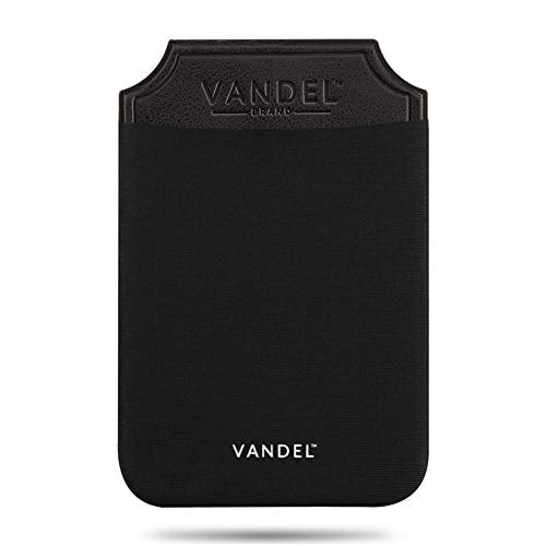 Vandel Stick-On Fabric Phone Wallet for Women, Cute Credit Card Holder | Stylish Credit Card Holder for Phone Case, Stick On Back of Phone Fabric Sleeve for iPhone Pocket - color: Midnight