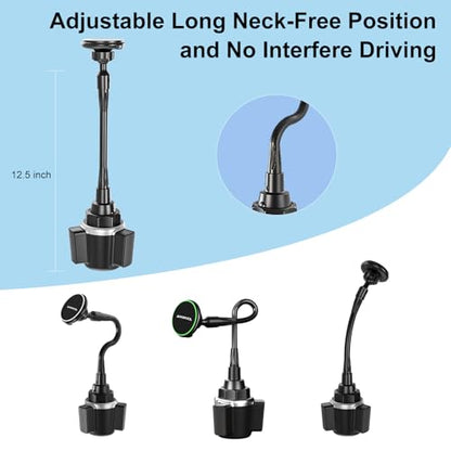 for Qi2 15W MagSafe Round Car Cup Holder Charger Magnetic Charger