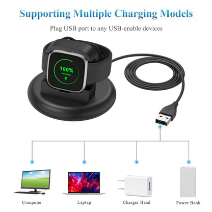 Vancle Charger for Fitbit Versa 2 (Only), Anti-Slip Charging Stand Dock with 4.1Ft USB Cable Cord for Fitbit Versa 2 Smartwatch (Not for Versa/Versa Lite)