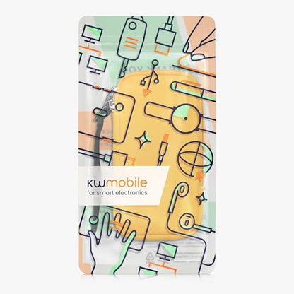 kwmobile Universal Phone Pouch Size XXL - 7" - Neoprene Smartphone Pouch with Zip - Water-Repellent Mobile Phone Case - Sleeve in Honey Yellow - color: honey yellow, size: XXL - 7"