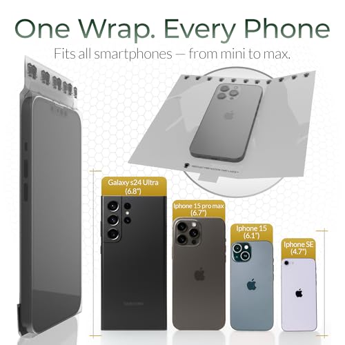 WynnShield™ Protective Mobile Phone Wrap by Microban® - 3 Packs - Ultra-Thin Easy Apply Contact Film for Phones, Scratch-Resistant, Easy Removal, Enhanced Device Hygiene, Fits All Phone Models