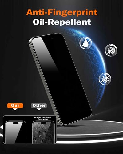 chubbycable 360 Privacy Screen Protector for iPhone 15 Pro Max, 2 Pack - size: 15 Pro Max