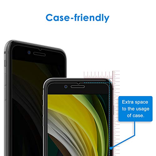 JETech Privacy Screen Protector for iPhone SE 3/2, iPhone 8/7, 2-Pack - size: iPhone SE 3/2_iPhone 8/7