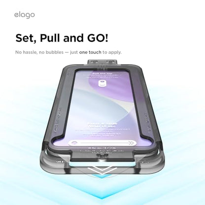 elago Tempered Glass Screen Protector for iPhone Air Clear | Case Friendly, 9H Surface Hardness, Anti-Fingerprint, Shatter-Proof, Scratch Protection, Bubble-Free - size: iPhone Air