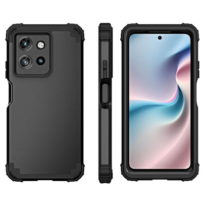 Phone Case for Motorola Moto G Power 2025/Moto G Play 5G 2025 Hard Cover Shockproof Soft Silicone Bumper Hybrid Three Layer Heavy Duty Grip Rugged Protective Cell GPower GPlay XT2515-1 Black - color: Black