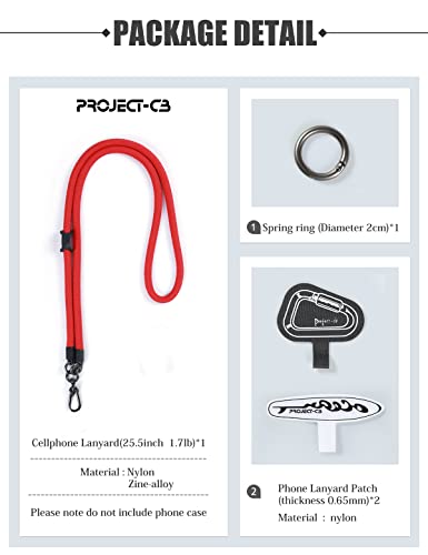 Cell Phone Lanyard ×1, Tether Tab ×2, Universal Adjustable Phone Strap, Crossbody, Neck Phone Lanyard, Rope Strap - color: Liberty Line