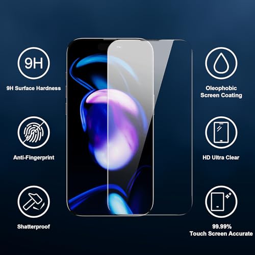 4 Pack Screen Protector for Tempered Glass Film, Military Grade Shatterproof, 9H Hardness Case Friendly Ultra Resistant - HD Clear (4 Pack) - size: for iPhone 11