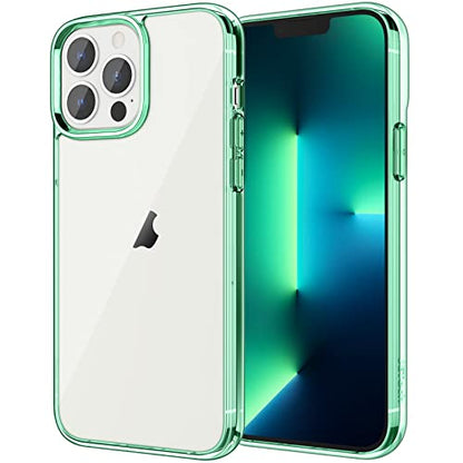 JETech Case for iPhone 13 Pro, Anti-Yellowing, Midnight Green | Shockproof Protection, Scratch Resistant Hard PC Back, Durable Transparent TPU Bumper - color: Midnight Green