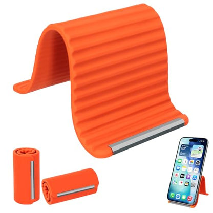 Flexible Silicone Phone Holder,Airplane Phone Holder (Orange) - color: Orange