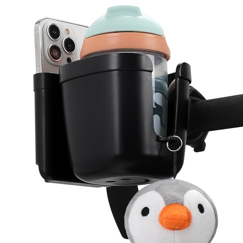 Accmor Stroller Cup Holder, Drinks Holder Bike Walker Wheelchair - color: Adjustable Strap-Black
