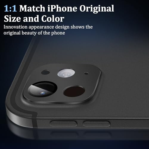 Camera Lens Protector Compatible for iPad Pro 11/13 Inch M5/M4 2025/2024,Matte Metal Tempered Glass Rear Camera Screen Cover Accessories,[Anti-Scratch] [Drop-Proof][Full Coverage] - Black - color: Black