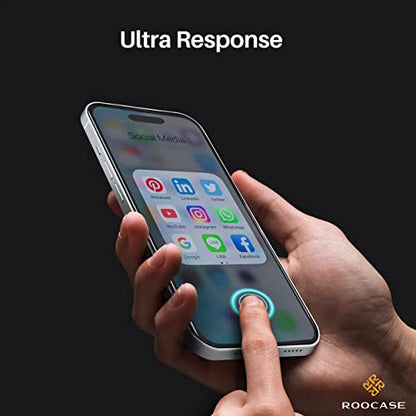 rooCASE Glass Screen Protector for Apple iPhone 14 Pro, (6.1 Inch), Case Friendly Tempered Glass Front Cover Protection with Alignment Frame, Pack of 3