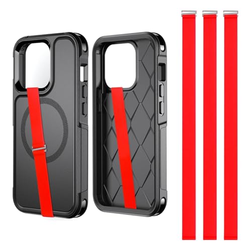 TEAMOLA Silicone Phone Grip Strap, Anti-Slip Phone Hand Holder Red 230 - color: 230，3 Red