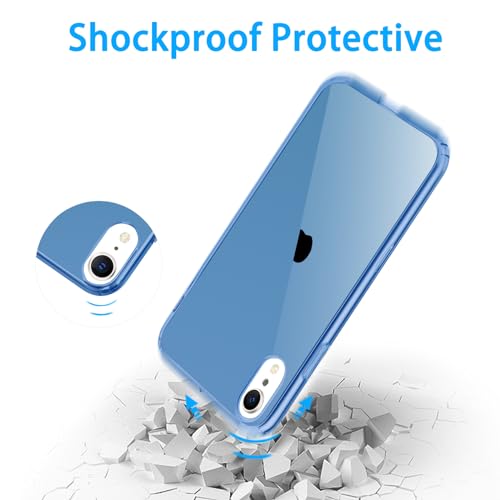 JJGoo Compatible with iPhone XR Case Clear Soft Transparent Shockproof Protective Slim Thin Bumper Phone Cover for XR, Navy Blue - color: Navy Blue