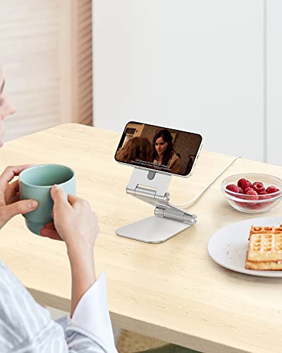 OMOTON MS02 Phone Stand for Magsafe Charger, Phone Holder for iPhone Silver