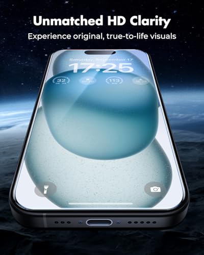 UNBREAKcable iPhone 15 Screen Protector & Camera Lens Protector - size: iPhone 15