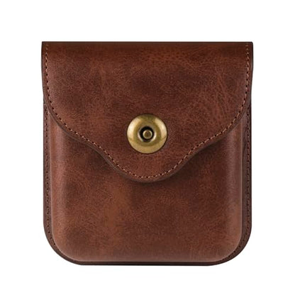 Cellphone Waist Bag with Card Holder Compatible with Samsung Galaxy Z Flip 6/Z Flip 5/Z Flip 4/Z Flip 3/Z Flip 4G 5G, Mens Leather Holster Case with Belt Clip Carrying Case Waist Bag for Cellphone - color: Brown