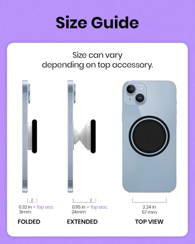 Magnetic Silicone Suction Cup Phone Mount with Hands-Free Stand - Perfect for Selfies, Videos, Durable, Secure Grip, One-Touch Holding, Lightweight, Sleek Design (White)
