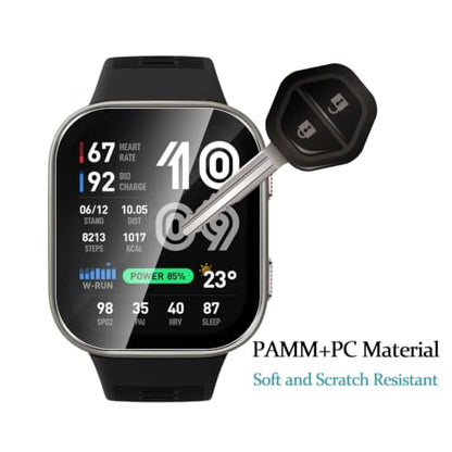 5 Pack Tempered Glass for Amazfit Bip Max 50mm Screen Protector,9H Hardness,Ultra Resistant,Anti-Fingerprints,No Bubbles,HD-Clear,Full Coverage Watch Film for Amazfit Bip Max - color: Amazfit Bip Max