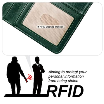 Bocasal Detachable Wallet Case Card Holder for iPhone 17 Pro, Green | RFID Blocking Kickstand Card Slots Holder PU Leather Magnetic Shockproof Wrist Strap Removable Flip Protective Cover 6.3 inch - color: Green